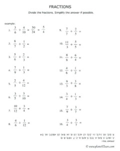 22 Adding Subtracting Multiplying And Dividing Fractions Worksheet Wi