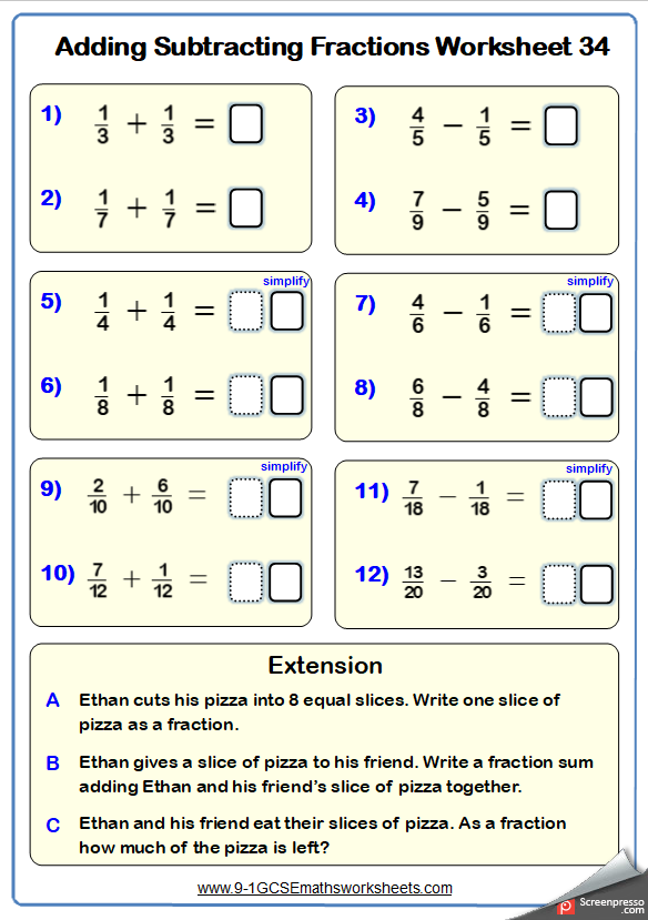 22 Fractions Worksheets Grade 6 2 Edea smith