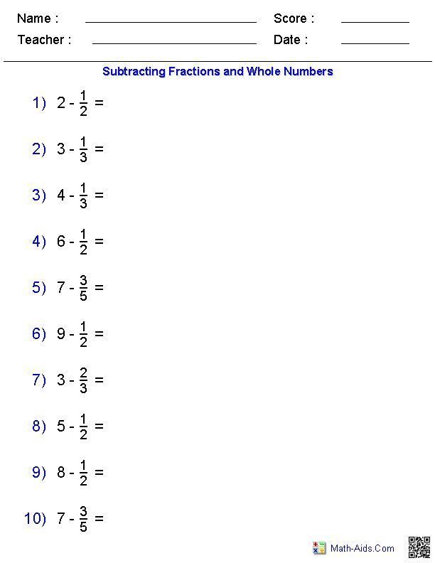 Multiplying Mixed Fractions By Whole Numbers Worksheet