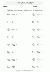 30 Adding Mixed Fraction Worksheet Worksheet Resource Plans