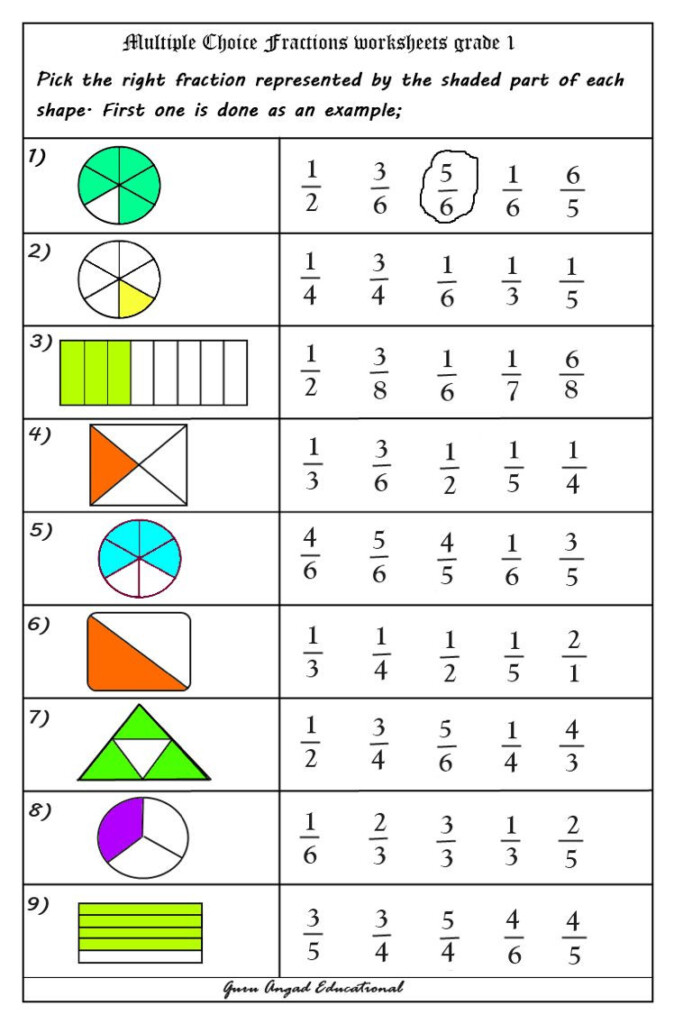 30 Fractions Greater Than 1 Worksheet Education Template