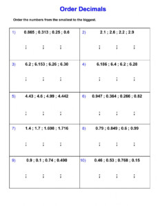 39 Compare And Order Fractions And Decimals Worksheet Combining Like