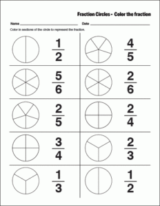 3rd Grade Fraction Worksheets Worksheet School