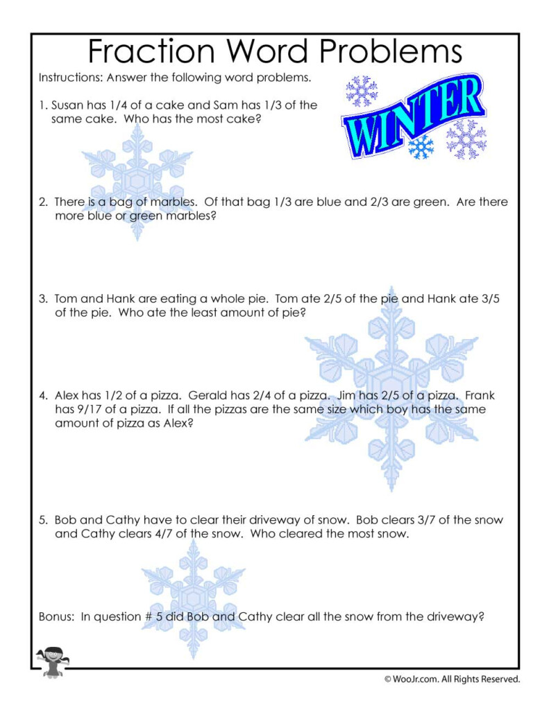 3rd Grade Fractions Math Worksheet Woo Jr Kids Activities