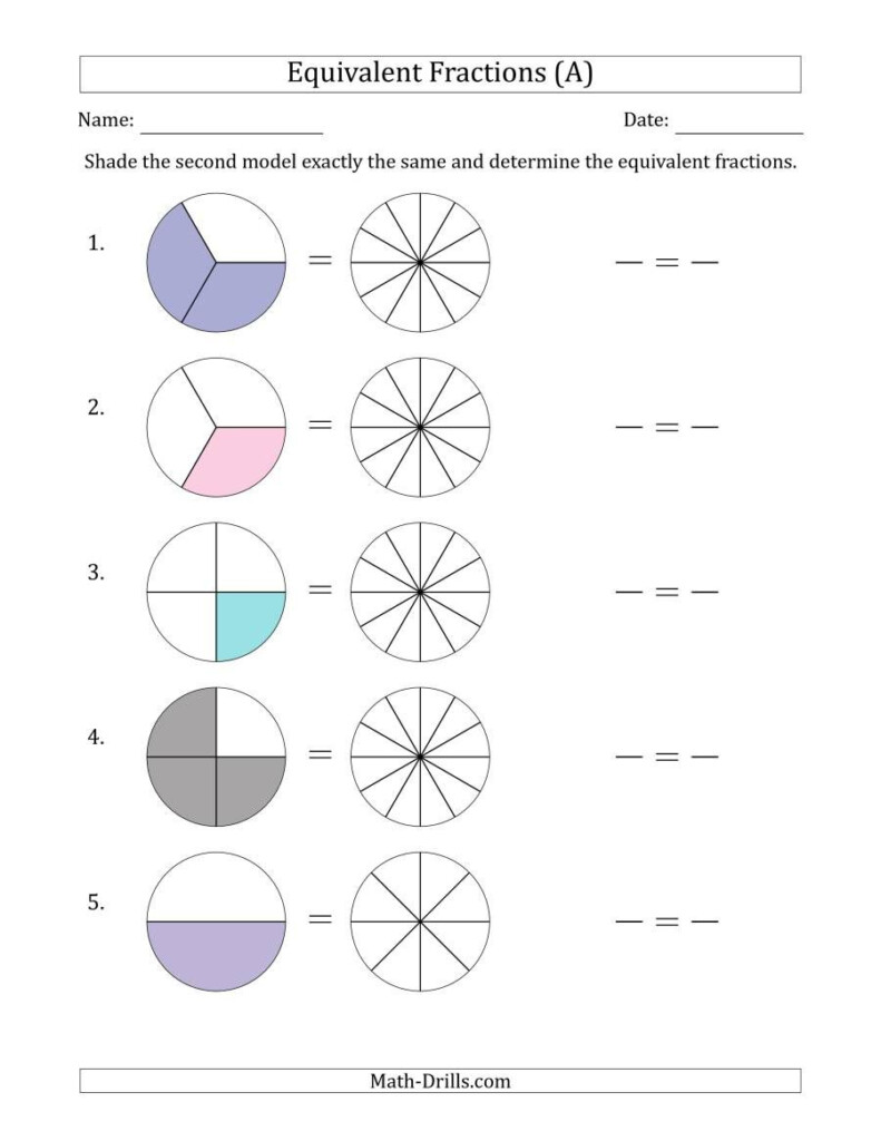 3rd Grade Math Equivalent Fractions Worksheets Worksheets Free Download