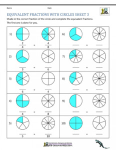 4 Free Math Worksheets Third Grade 3 Fractions And Decimals Comparing