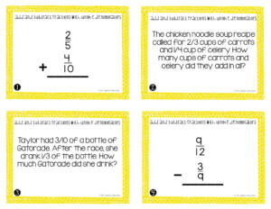 4th Grade Add And Subtract Fractions With Unlike Denominators Task