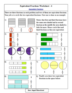 4Th Grade Equivalent Fractions Printable Worksheets Printable Worksheets