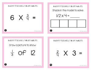 4th Grade Multiply Fractions By Whole Numbers Task Cards The Teacher