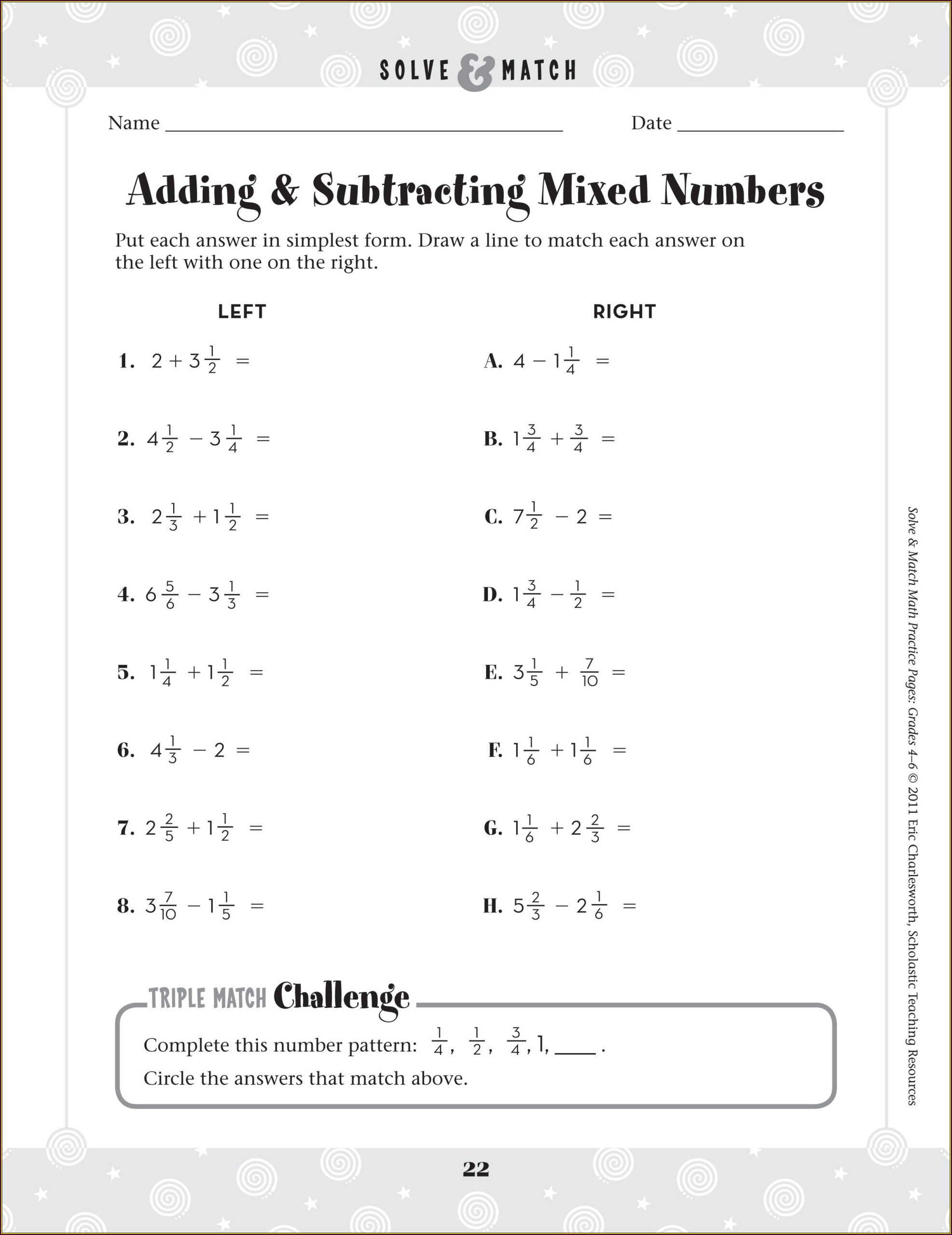 5th Grade Math Worksheets Adding And Subtracting Fractions Worksheet