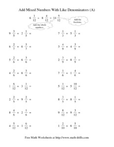 6th Grade Adding And Subtracting Fractions With Unlike Denominators