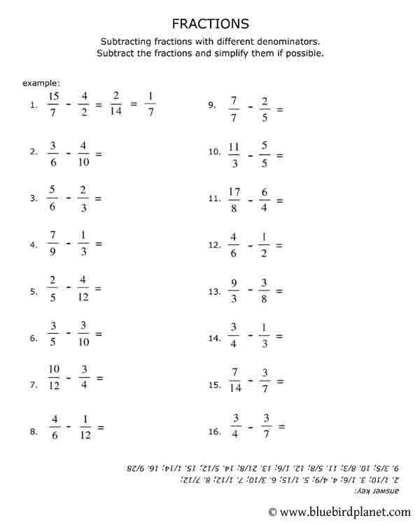 7th Grade Adding Fractions Worksheets With Answers Worksheetpedia