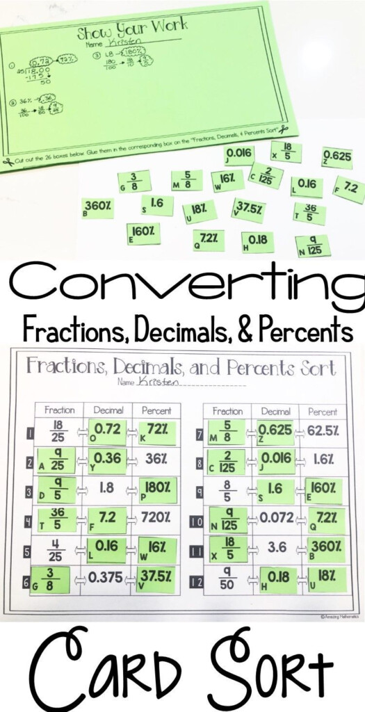 7th Grade Grade 7 Fractions To Decimals Worksheet Thekidsworksheet