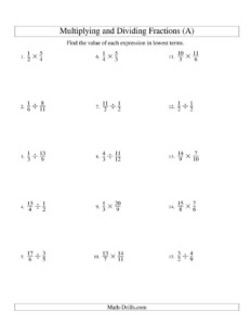 7th Grade Multiplying Fractions Worksheets Fraction Worksheets Free