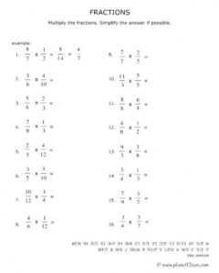 8th Grade Fraction Worksheets In 2020 With Images Fractions