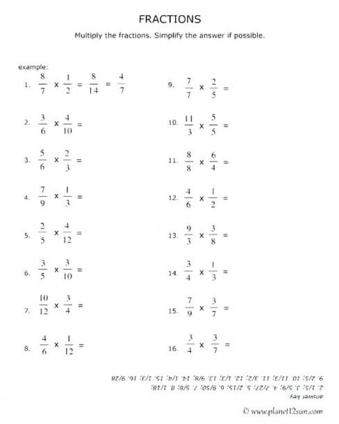 8th Grade Fraction Worksheets In 2020 With Images Fractions 