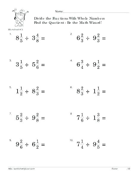 8th Grade Fraction Worksheets