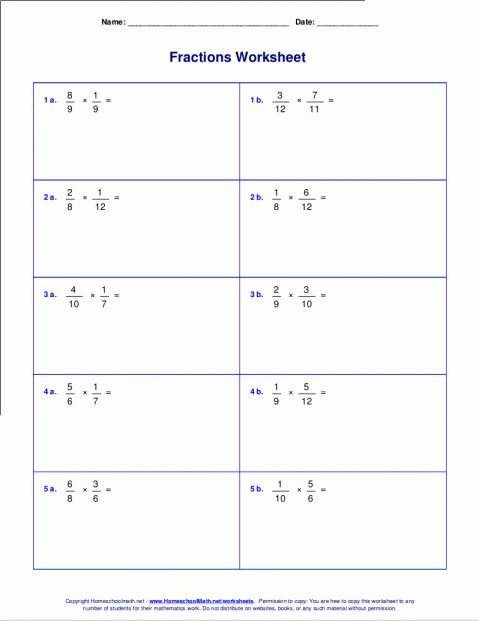 9 8Th Grade Math Fractions Worksheet Fractions Worksheets Math 