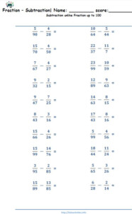 Add And Subtract Fractions Worksheet Grade 4 DIY Worksheet