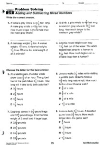 Adding And Subtracting Fractions And Mixed Numbers Word Problems