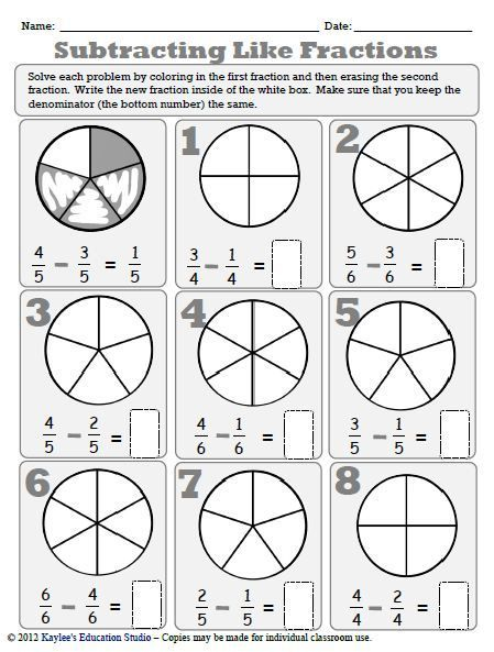 Adding And Subtracting Fractions Coloring Worksheets con Im genes 