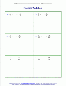 Adding Fractions With Unlike Denominators Worksheets Kuta Fraction