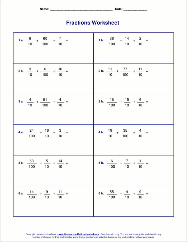 Adding Fractions Worksheet Pdf In 2020 Fractions Worksheets 