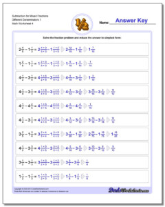 Adding Mixed Numbers With Unlike Denominators Worksheet Pdf