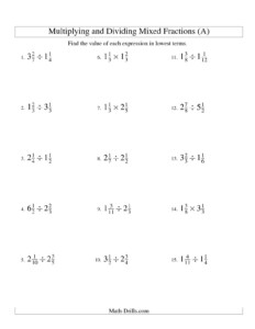 Adding Subtracting Multiplying And Dividing Decimals Printable