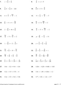 Algebra 1 Clearing Fractions Worksheet Answers Algebra Worksheets