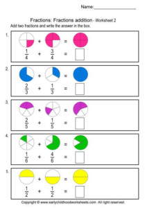 Beginner Fraction Story Sums Fractions Worksheets Fractions Writing