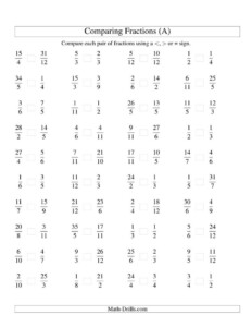 Comparing Decimals Worksheet 5th Grade Fractions Fractions