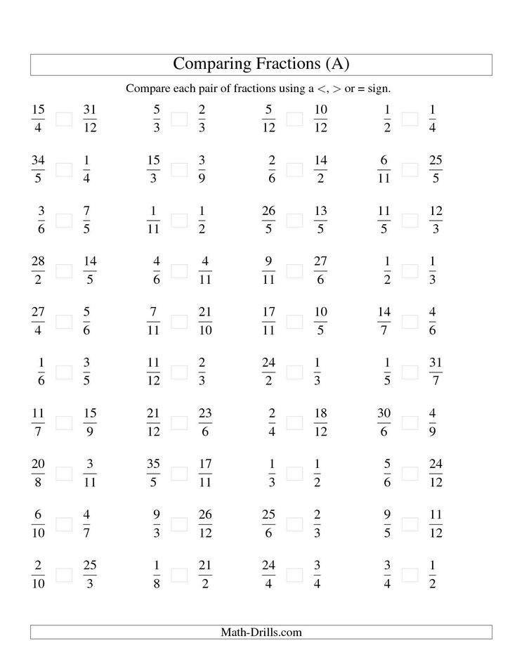 Comparing Decimals Worksheet 5th Grade Fractions Fractions