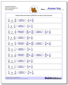 Comparing Fractions Worksheet 4th Grade Worksheets Free Download