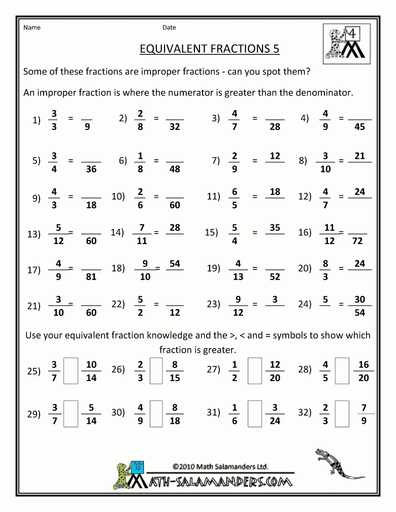 Comparing Fractions Worksheet 7th Grade Fraction Worksheets Free Download