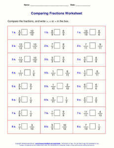 Comparing Fractions Worksheet Pdf Fractions Worksheets Comparing