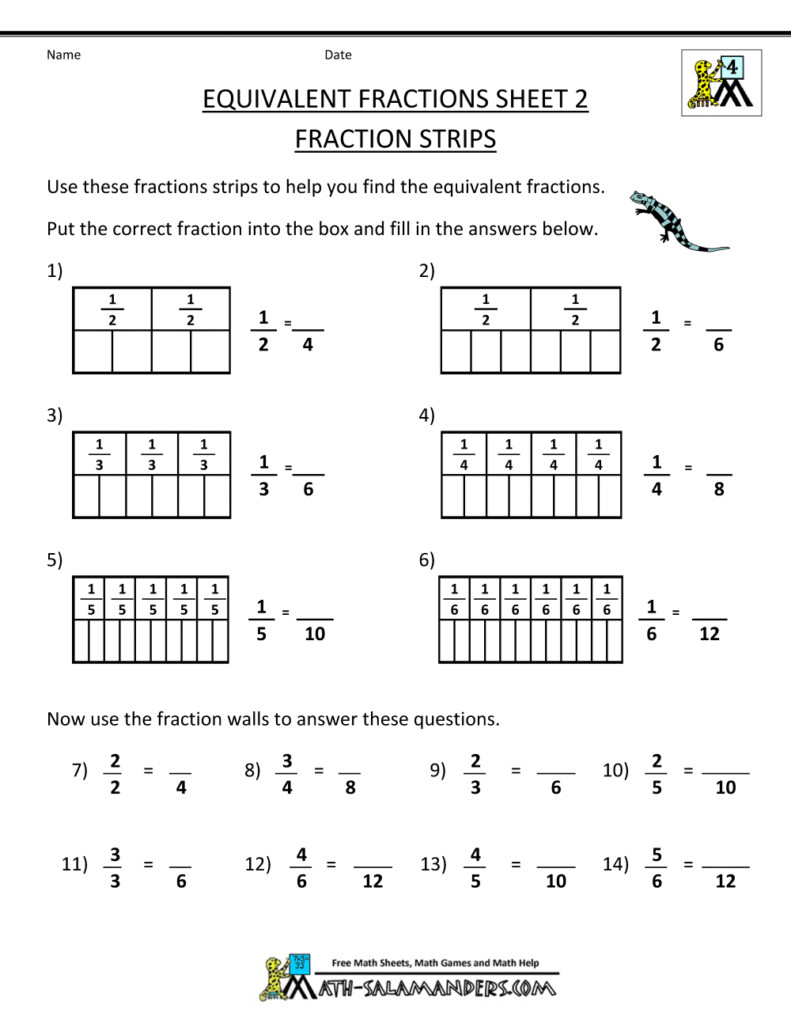 Decomposing Fractions Worksheet 4th Grade Pdf Worksheets Free Download