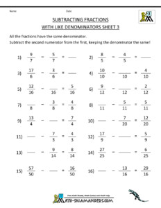 Decomposing Fractions Worksheet 4th Grade Pdf Worksheets Free Download