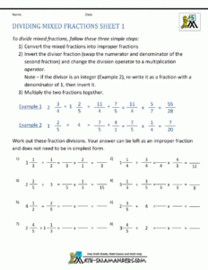 Dividing Mixed Fractions