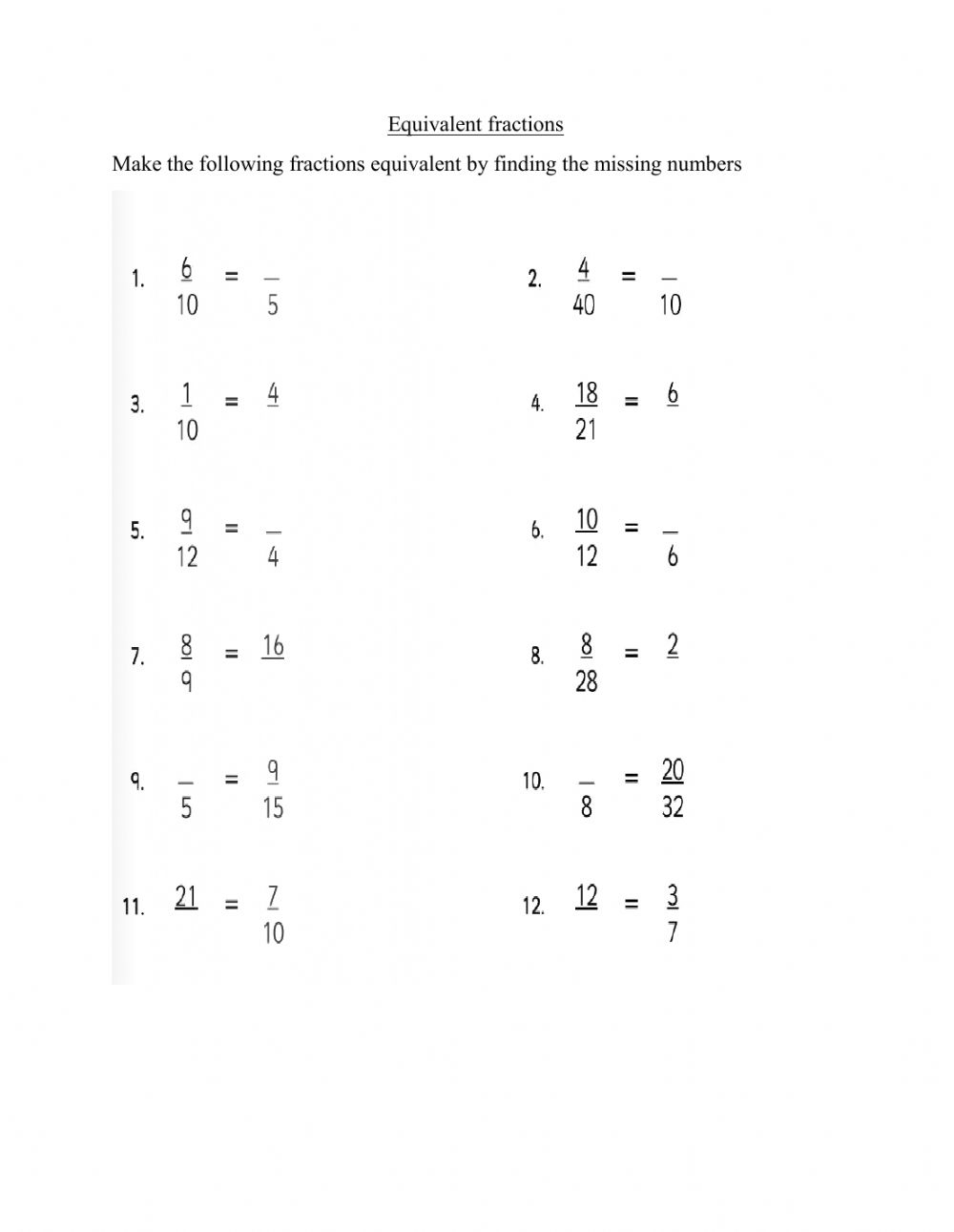 Algebraic Fractions Grade 10 Worksheets