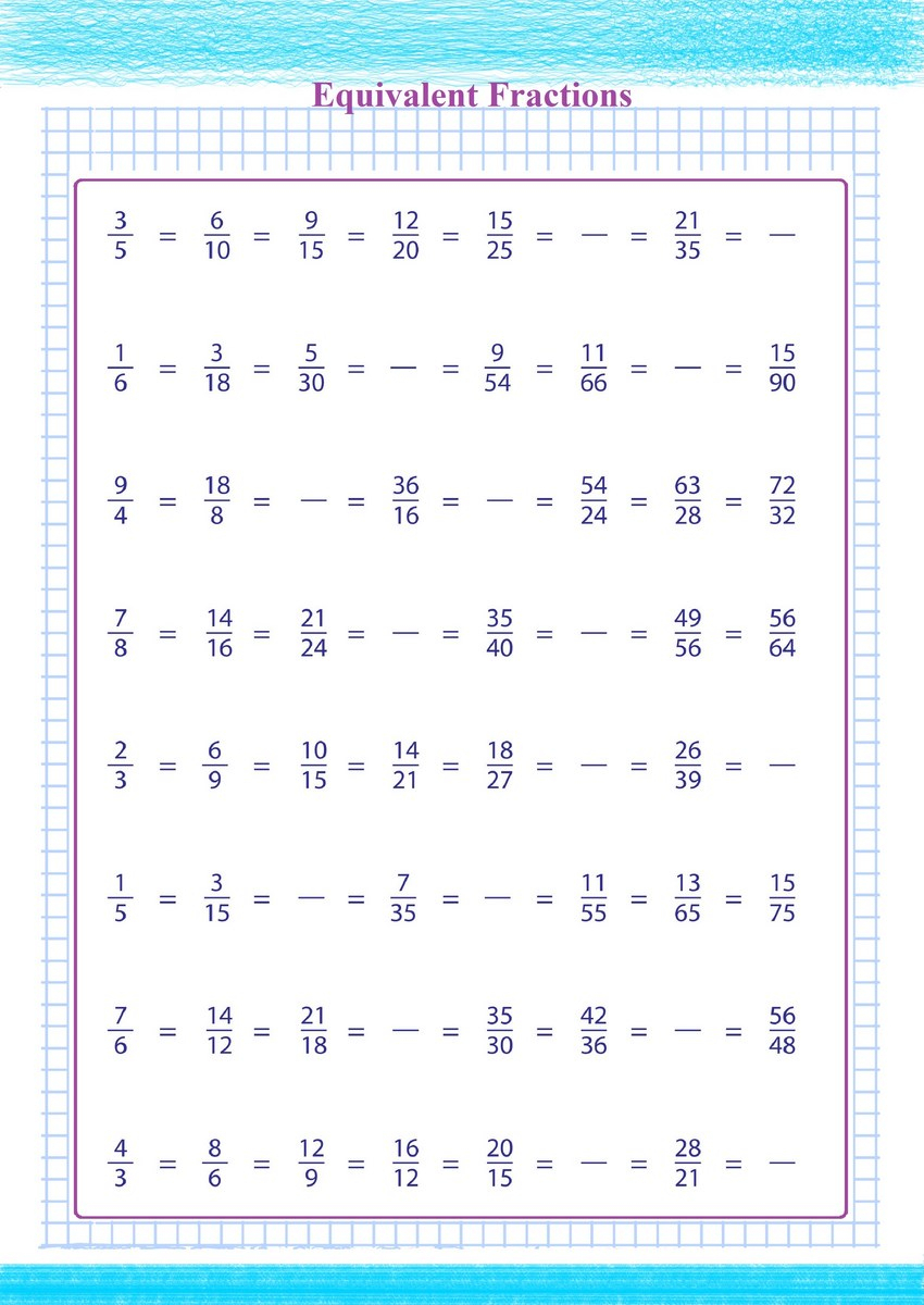 4th Grade Fractions Worksheets Pdf