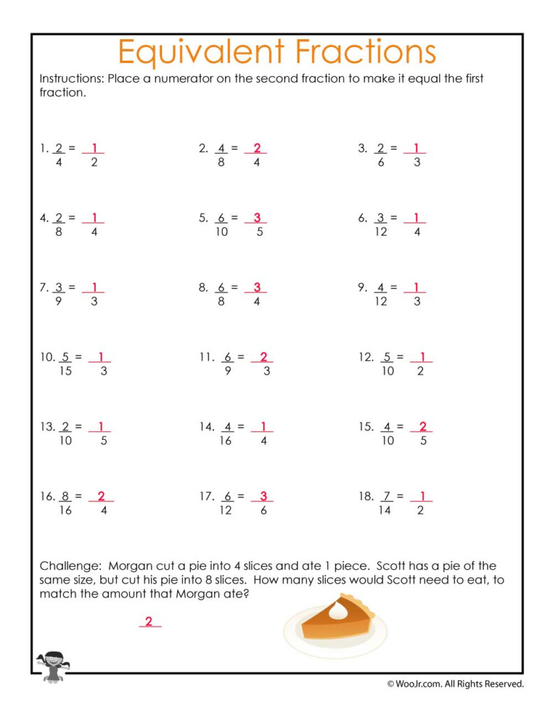 Equivalent Fractions Worksheets Grade 3 Pdf Worksheets Free Download