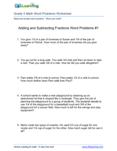 Fraction Word Problems Grade 8 Worksheet Fraction Worksheets Free