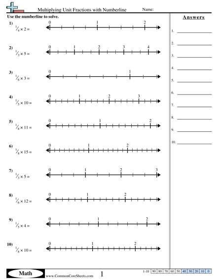 Fraction Worksheets Fractions Fraction Worksheets Number Line