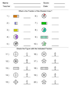 Fractions 3rd Grade Math Worksheets Learning Printable