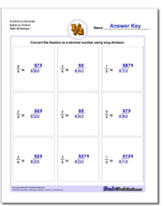 Fractions As Decimals