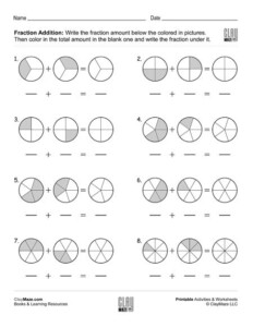 Fractions Childrens Educational Workbooks Books And Free Worksheets