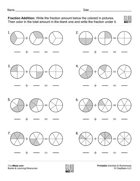 Fractions Childrens Educational Workbooks Books And Free Worksheets