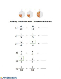 Fractions Grade 3 Worksheet