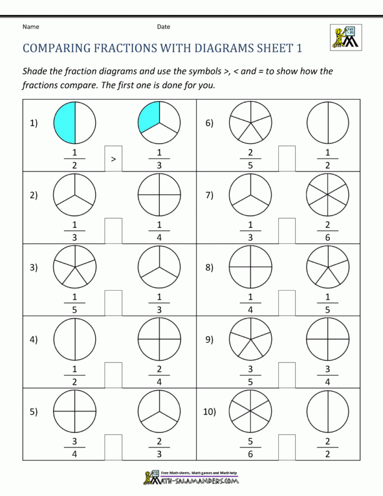 Fractions Greater Than 1 Worksheet Worksheets Free Download